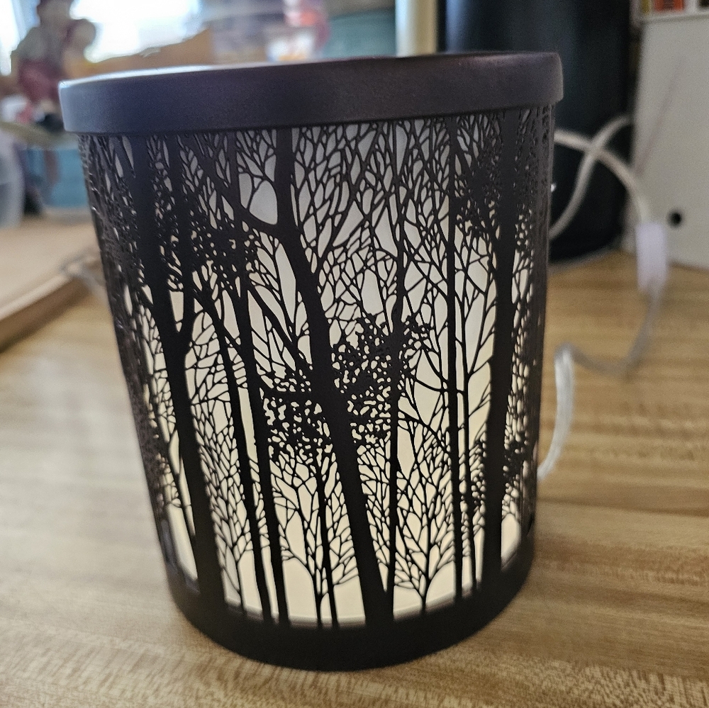 Yankee Candle Scenterpiece Twilight Silhouettes Trees Forest Wax Warmer No Box